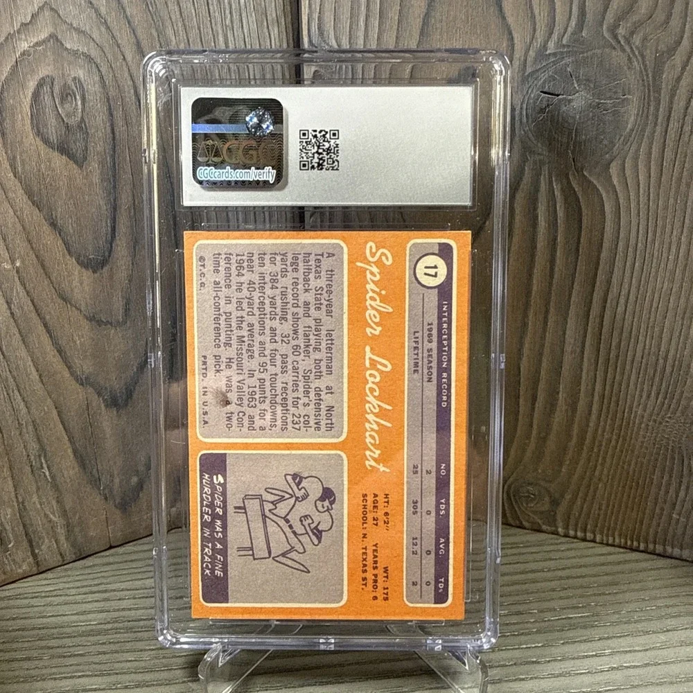 1970 Topps Football # 17 Spider Lockhart‎ CGC 6.5